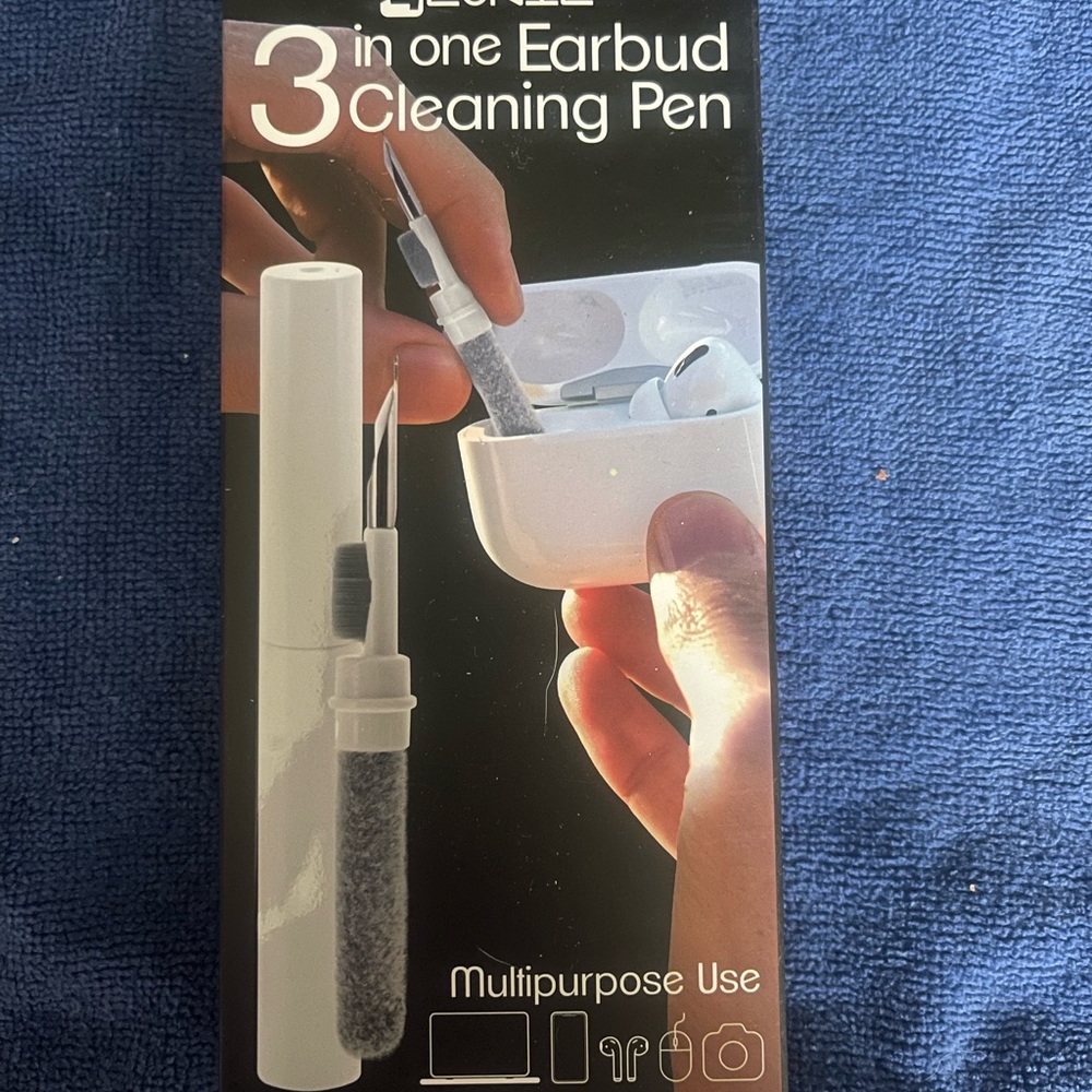 3in 1 earbud cleaning pen NEW IN BOX multi purpose use. Micro fiber brush